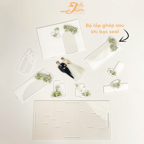 Mô hình lắp ghép quà tặng đám cưới size 24cm - Ảnh 3