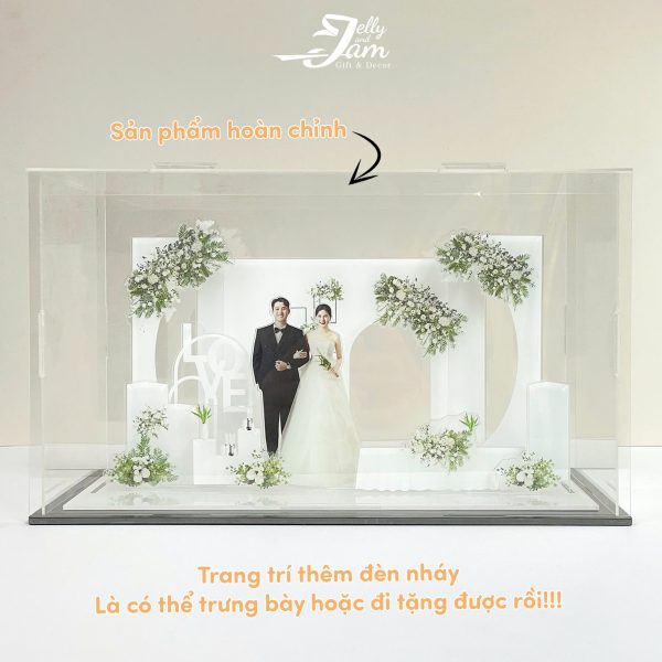 Mô hình lắp ghép quà tặng đám cưới size 24cm - Ảnh 6