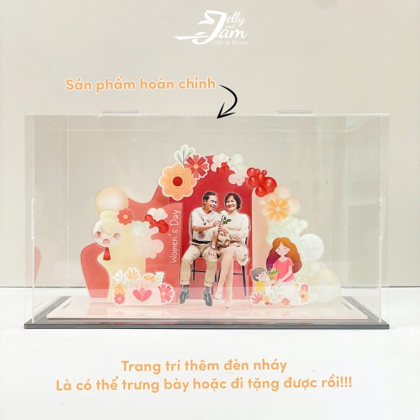 Mô hình lắp ghép quà tặng phụ nữ 8/3, 20/10 size 24cm - Ảnh 6