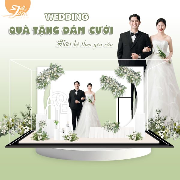 Mô hình lắp ghép quà tặng đám cưới size 24cm
