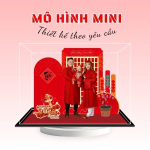 Mô hình lắp ghép chủ đề tết - Size Mini - Mẫu Mini-03 - Jelly and Jam