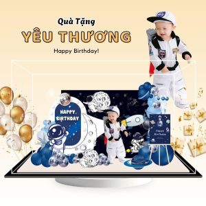 Mô hình lắp ghép chủ đề sinh nhật size 24cm - Mẫu HB04 - Jelly and Jam