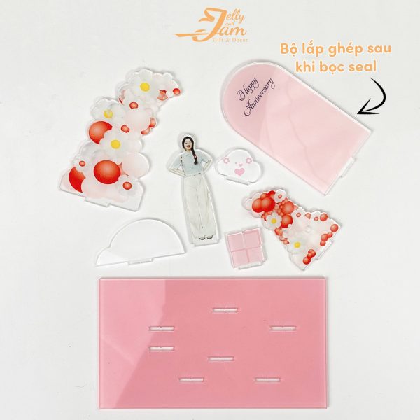 Mô hình lắp ghép quà tặng ngày kỷ niệm size 14cm - Ảnh 3
