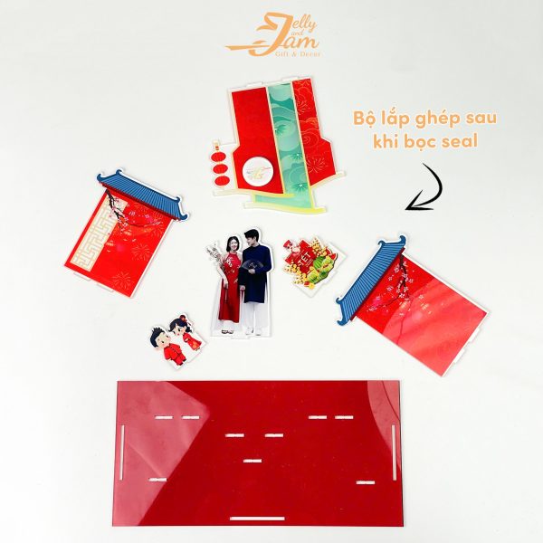 Mô hình lắp ghép quà tặng ngày tết size 24cm - Ảnh 3