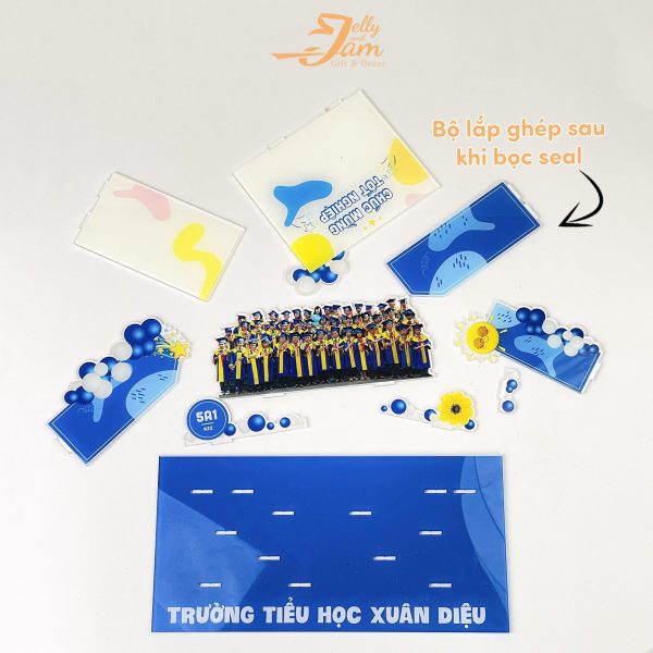 Mô hình lắp ghép quà tặng tốt nghiệp tập thể size 24cm - Ảnh 3