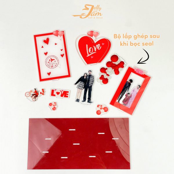 Mô hình lắp ghép quà tặng valentine 14/2 size 24cm - Ảnh 3