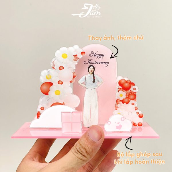 Mô hình lắp ghép quà tặng ngày kỷ niệm size 14cm - Ảnh 4