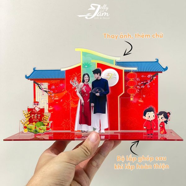 Mô hình lắp ghép quà tặng ngày tết size 24cm - Ảnh 4