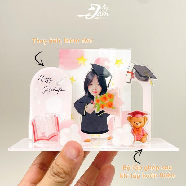 Mô hình lắp ghép quà tặng tốt nghiệp size mini 14cm - Ảnh 5