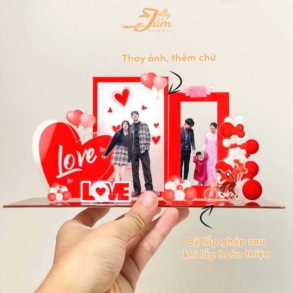 Mô hình lắp ghép quà tặng valentine 14/2 size 24cm - Ảnh 4