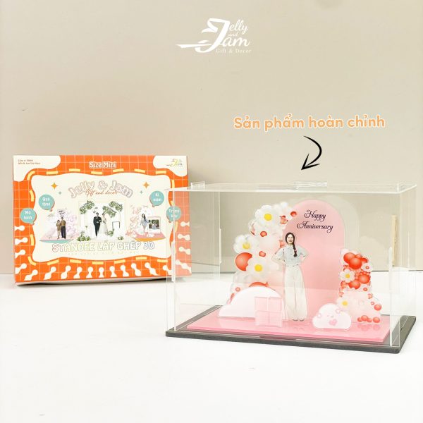 Mô hình lắp ghép quà tặng ngày kỷ niệm size 14cm - Ảnh 6