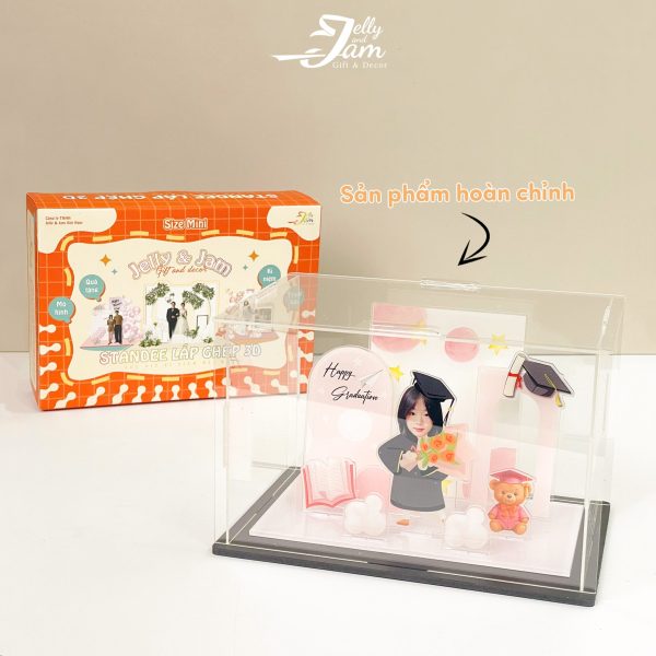 Mô hình lắp ghép quà tặng tốt nghiệp size mini 14cm