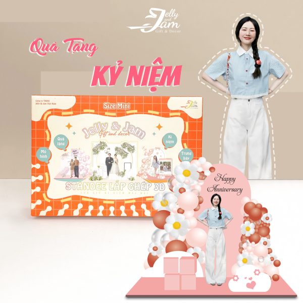 Mô hình lắp ghép quà tặng ngày kỷ niệm size 14cm