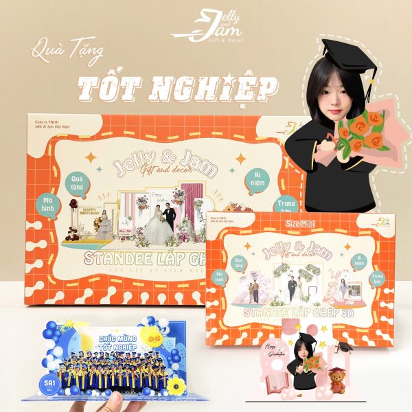 Mô hình lắp ghép quà tặng tốt nghiệp size mini 14cm - Ảnh 2