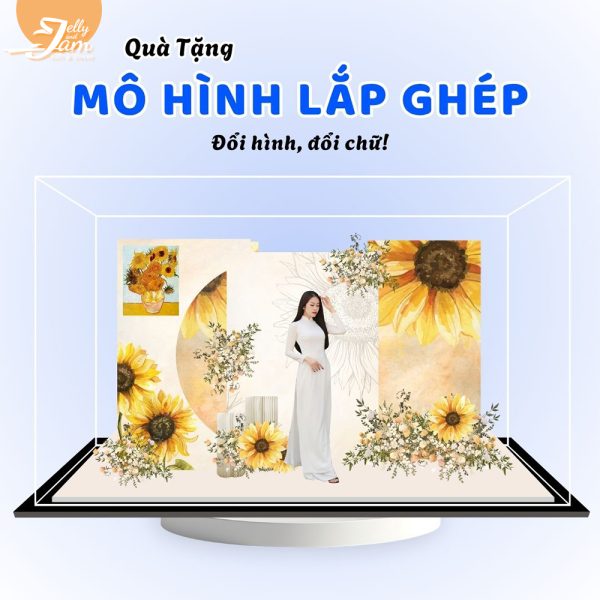 Mô hình lắp ghép quà tặng thầy cô 20/11 size 24cm