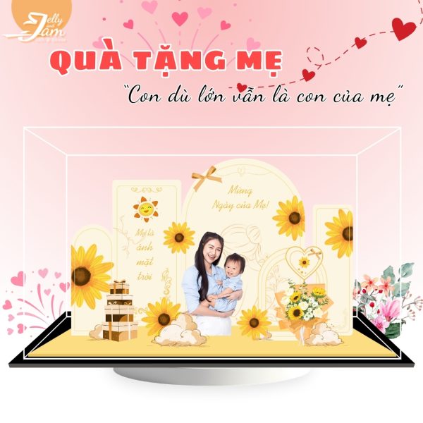 Mô hình lắp ghép quà tặng mẹ cha size 24cm