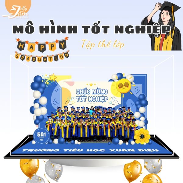 Mô hình lắp ghép quà tặng tốt nghiệp tập thể size 24cm