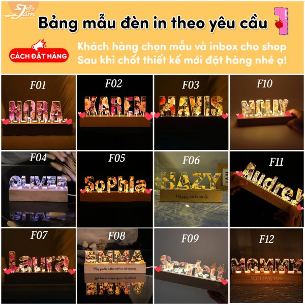 Đèn chữ in hoa theo yêu cầu - Ảnh 5