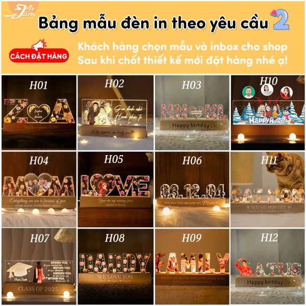 Đèn in hình và chữ kết hợp theo yêu cầu - Ảnh 5