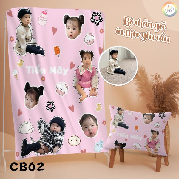 Chăn in theo yêu cầu mẫu hoạt hình cute loại 1 lớp - Ảnh 2