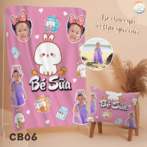 Chăn in theo yêu cầu mẫu hoạt hình cute loại 1 lớp - Ảnh 4