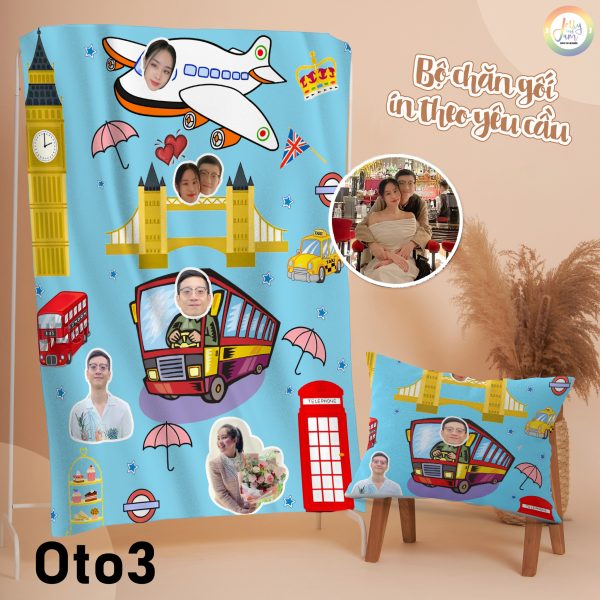Chăn in theo yêu cầu mẫu Ô tô (Có loại mỏng và dày) - Ảnh 3