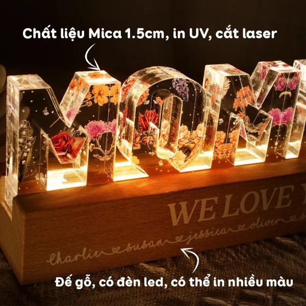 Đèn chữ in hoa theo yêu cầu - Ảnh 2